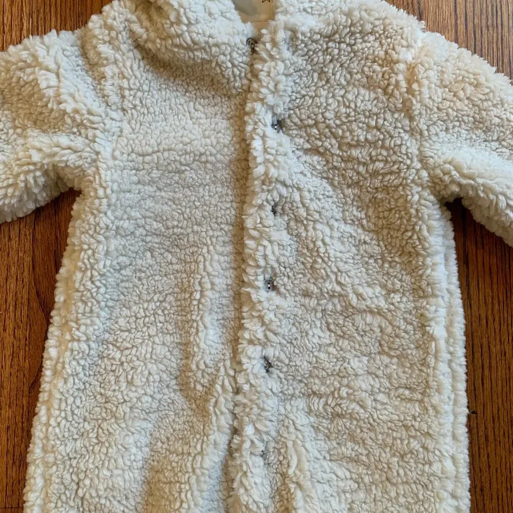BNWT Rylee + Cru Sherpa Hooded Footy Jumpsuit | Cream | 12-18 months